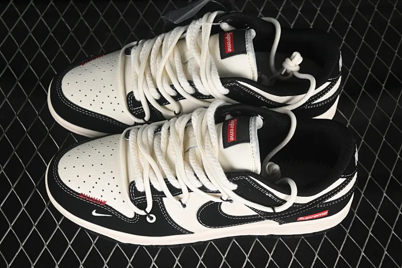 All categories Nk SB Dunk Series Nk SB Dunk Low High-end customized low-top sneakers Nike SB Dunk Low SUP series Strap black and white black hook Anniversary high-end customized low-top casual sneakers YX5066-280